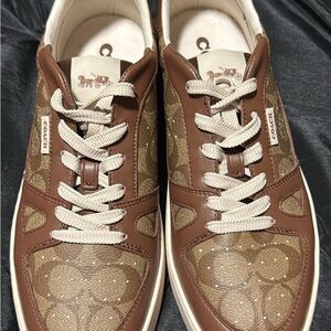 Coach Brown and Tan Sneakers